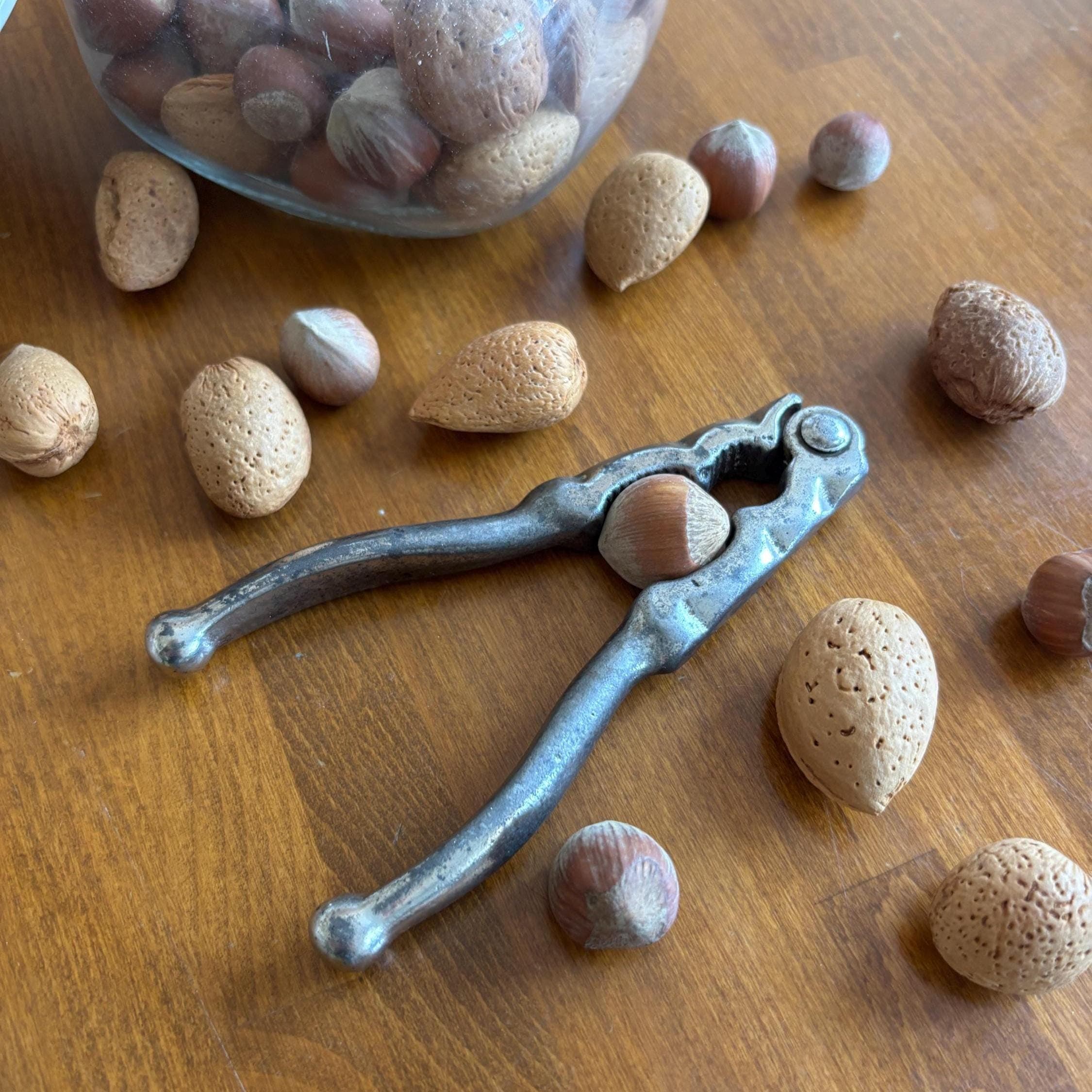 Vintage Cast Metal Nutcracker | Rustic Walnut & Hazelnut Cracker